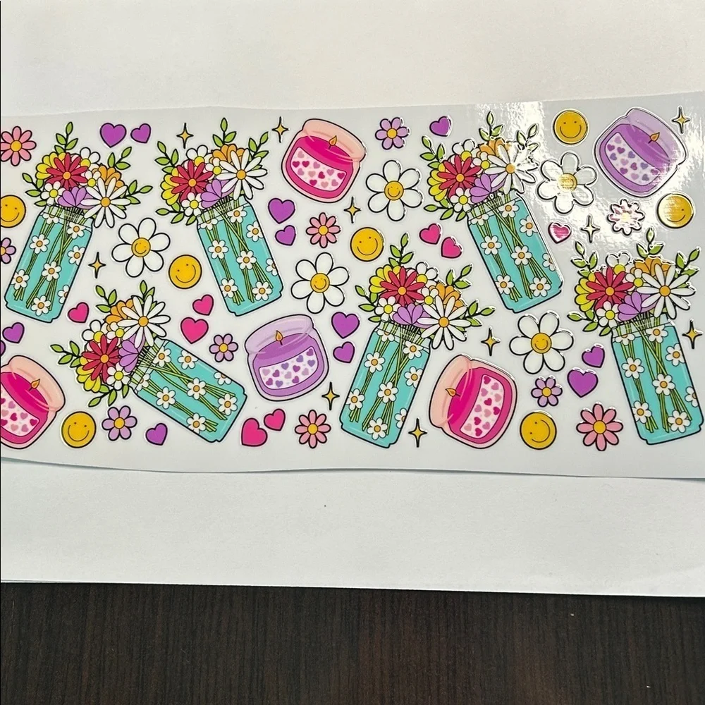 Daisies & Candles Cup Decal